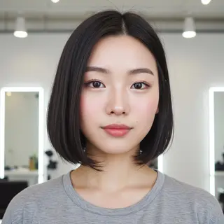 ミディアム 似合わせボブ✖️ 韓国レイヤー✨小関のヘアスタイル