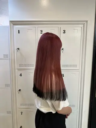 ロング カラー ヘアアレンジ GAME by AlanSmithee 原宿所属・🎀韓国ハイトーン saya🎀💜のヘアスタイル