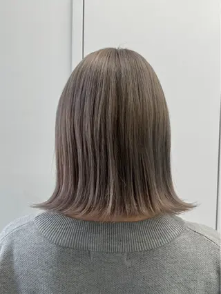 ミディアム カラー 巻けるケア縮毛矯正✨ ケアカラー✨山下のヘアスタイル