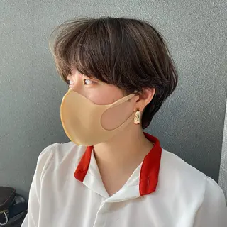 ショート Aust hair Stella新宿所属・Yuki☺︎パーマ レイヤーカットウルフのヘアスタイル