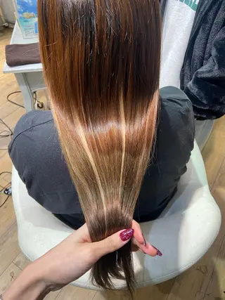 ロング カラー 🧸プルエクステ❤︎ ネイルKAO🧸のヘアスタイル