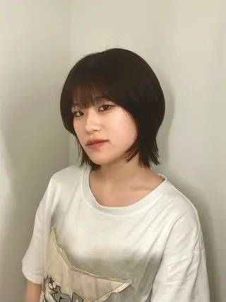 ショート yu-kaハッシュ カット/韓国レイヤーのヘアスタイル
