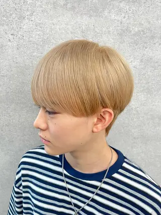 カラー メンズ シャドウ/フェザー パーマ特化りつきのヘアスタイル