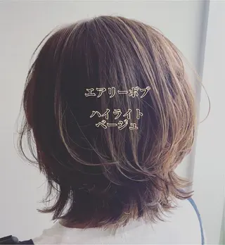 ミディアム カラー noppo所属・NOPPO 和泉市 美容室/奥村 飛鳥のヘアスタイル