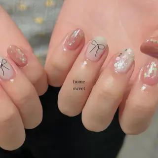 ショート ショートネイル. Home sweetのネイルデザイン