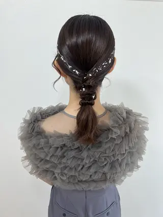 ミディアム ヘアアレンジ ヘアセットサロン /上坪愛美のヘアスタイル