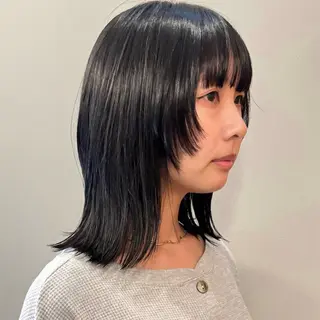 ミディアム カラー 🌿レイヤーボブ/パ ーマ🌿　木梨健太のヘアスタイル