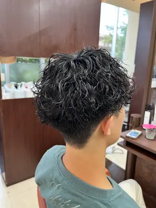 ショート パーマ メンズ AROH men's cut&men's perm 船橋店所属・🧊メンズ特化🧊 高木航希のヘアスタイル