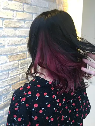 ミディアム カラー unpeu hair 二条所属・先着1名様限定 カット無料のヘアスタイル