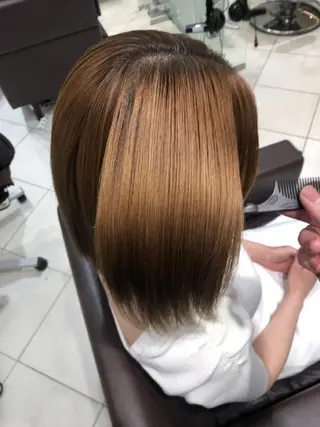 セミロング パーマ 知念 香トータル ビューティー🌷のヘアスタイル