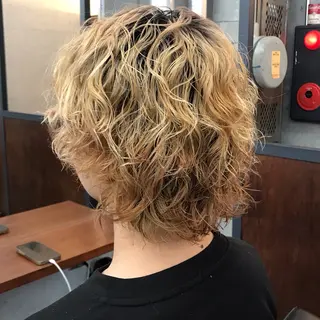 ショート パーマ メンズ ✂︎ウルフ・ショート ✂︎MIKUNIのヘアスタイル