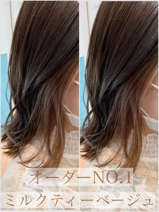 ミディアム カラー 髪質改善/縮毛矯正/ ボブ/店長/槌矢圭悟のヘアスタイル