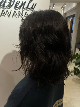 ミディアム パーマ 和 真のヘアスタイル