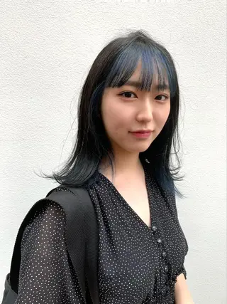 ミディアム カラー ヘアアレンジ 〽️magico/ ウルフDaiki〽️のヘアスタイル