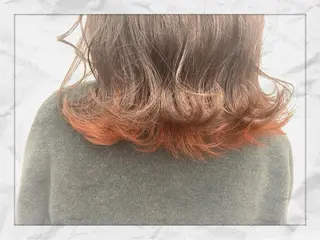 ミディアム カラー ヘアアレンジ Agu hair mieux宮崎大塚店所属・デザインカラー✨ 日高桃佳のヘアスタイル