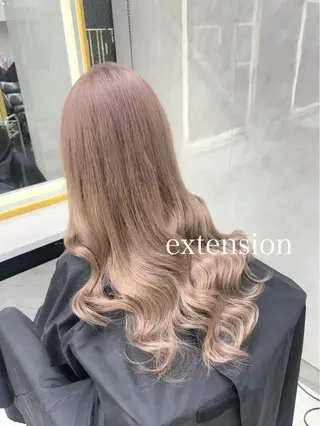 ロング カラー エクステ🩵ブリーチ 韓国ヘア🩵KAEのヘアスタイル