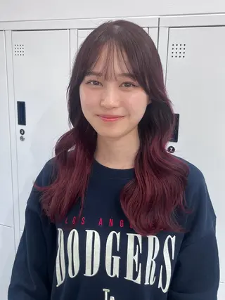 ロング カラー ヘアアレンジ 𝐠𝐢𝐫𝐥𝐲 𝐦𝐨𝐝𝐞🖤のヘアスタイル