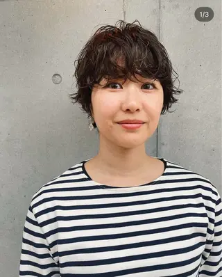 ショート パーマ ポミエ恵比寿所属・ショートウルフくせ毛 お任せくださいのヘアスタイル
