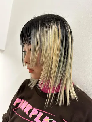 ミディアム レイヤー/パーマ/ 艶カラー/💚千琴のヘアスタイル