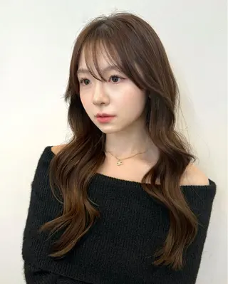 ロング rioカット無料縮毛 矯正♡韓国レイヤーのヘアスタイル