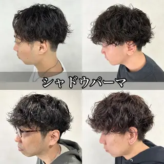 ショート カラー パーマ ヘアアレンジ メンズ 💈メンズ特化 美容師サキ💈のヘアスタイル