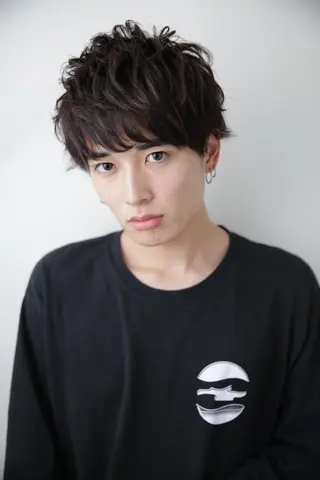 ショート カラー パーマ ヘアアレンジ 山下 直人のヘアスタイル