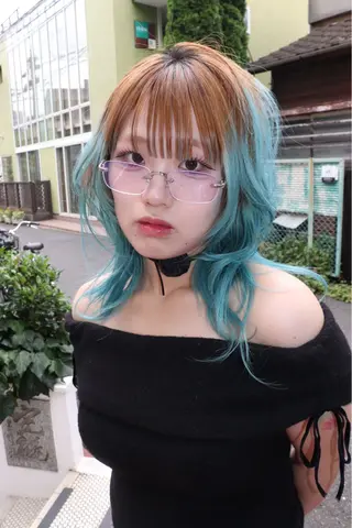 セミロング カラー ヘアアレンジ @kyoniyy KYONIのヘアスタイル