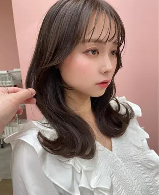 ミディアム カラー ヘアアレンジ 山下 加織のヘアスタイル