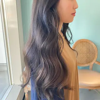 ロング カラー 藤井 貴美子のヘアスタイル