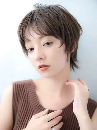 ショート カラー パーマ 山下 直人のヘアスタイル