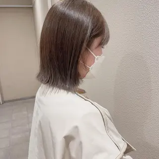 ミディアム アンニュイヘア/ 顔周りカット/眞弓萌のヘアスタイル