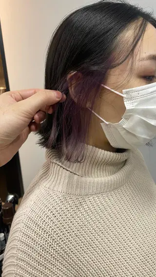 ショート ケアブリーチ/ エクステ/レイヤーのヘアスタイル