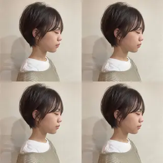 ショート カラー 京都大人女性ショート 徒歩1分/秋山のヘアスタイル
