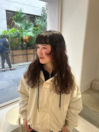ロング パーマ iwami rena /Nary河原町のヘアスタイル