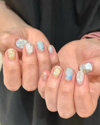 ネイル レイヤー/手書きネイ ルCOCORO 🎀のネイルデザイン