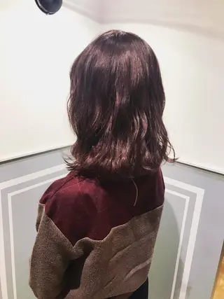 ミディアム カラー ヤマナカ エリカのヘアスタイル