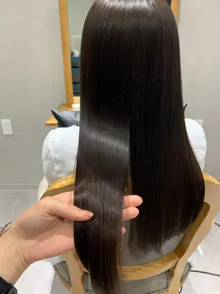 ロング カラー パーマ ヘアアレンジ ヨシムラ リオのヘアスタイル