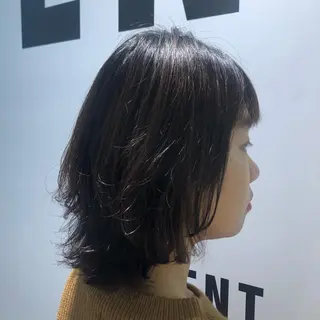 ミディアム パーマ 宮下 愛璃紗のヘアスタイル