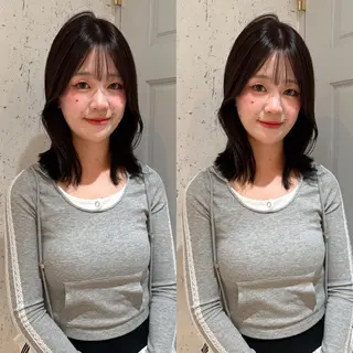 ミディアム カラー mai / linoah˚✧のヘアスタイル