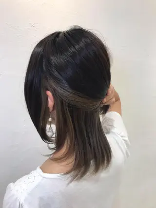 セミロング カラー ✂︎newi池袋✂︎ 長谷川寛のヘアスタイル