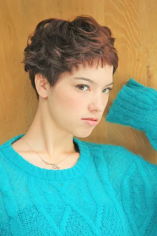 ショート カラー パーマ 公庄　グジョウ 　隆　　タカシのヘアスタイル