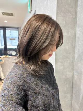 ミディアム 🌐NATSUMI 🌐【寒色カラー】のヘアスタイル