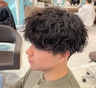 ショート パーマ メンズ 【メンズ特化】 池田大成✂︎のヘアスタイル