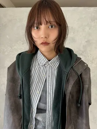 ショート カラー 森貴裕/ベージュ/ パーマ/オリーブのヘアスタイル