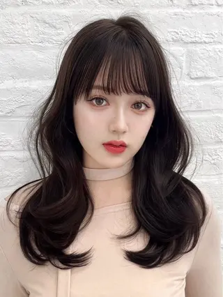 ミディアム カラー パーマ ヘアアレンジ 韓国ヘア×顔まわり 🇰🇷和知拓郎のヘアスタイル