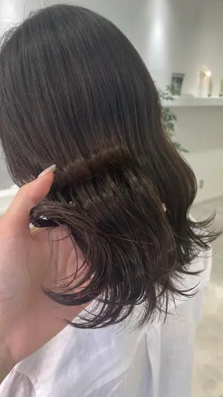 ミディアム 艶カラー/韓国風ヘア 🩵shioneのヘアスタイル