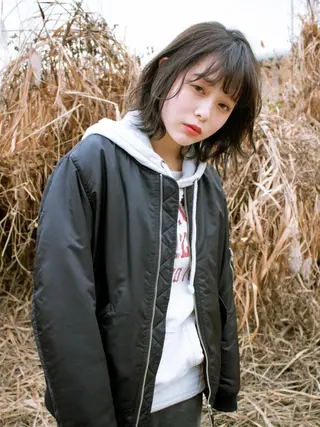 ミディアム gite カワムラナオキのヘアスタイル