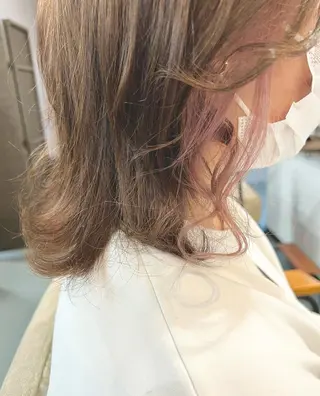 ミディアム カラー 目を惹く艶髪/髪質 改善カラー🤎ぐっちのヘアスタイル