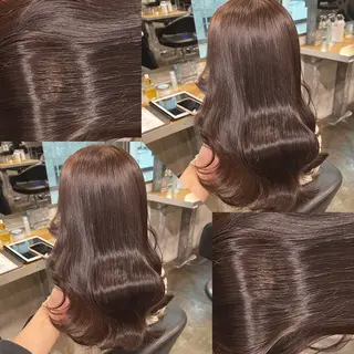 ミディアム カラー 韓国風ベージュ🤎 赤みなし🌿横浜🤎のヘアスタイル