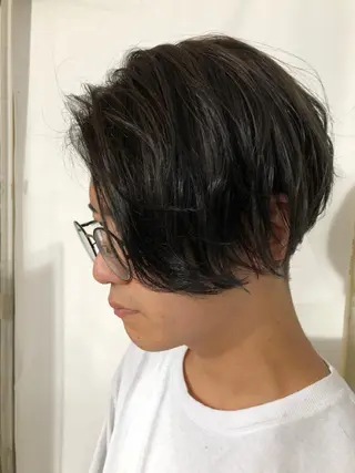 ショート カラー パーマ ヘアアレンジ メンズ メンズパーマの巨匠 鈴木純のヘアスタイル